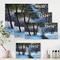 Designart Christmas Forest with River & Trees III  Canvas Wall Art
